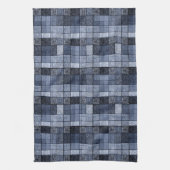 Linge De Cuisine Bleu, denim, tartan, plaid. (Vertical)