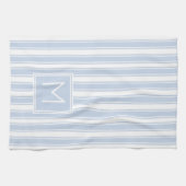 Linge De Cuisine Bleu doux et blanc Ticking Striogramme (Horizontal)