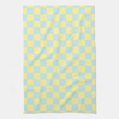 Linge De Cuisine Bleu doux et jaune Checkered (Vertical)