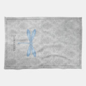 Linge De Cuisine Bleu Dragonfly Damas (Horizontal)