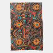 Linge De Cuisine Bleu élégant "Empreinte Ancestrale intemporelle" T (Vertical)