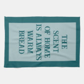 Linge De Cuisine Bleu essence - Blanc (Horizontal)