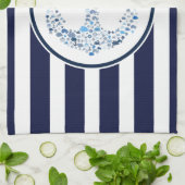 Linge De Cuisine Bleu Et Ancre (Plié)