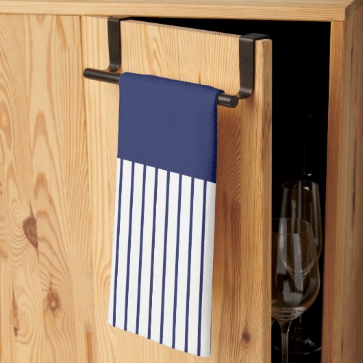 Linge De Cuisine Bleu et blanc (Pliage en tiers)