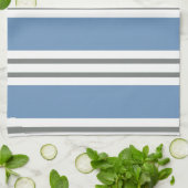 Linge De Cuisine Bleu et Blanc Rayures Côtières (Plié)