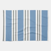 Linge De Cuisine Bleu et Blanc Rayures Côtières (Horizontal)