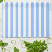 Linge De Cuisine Bleu et blanc rayures de bonbons (Plié)