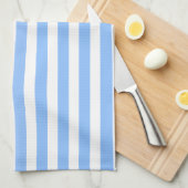 Linge De Cuisine Bleu et blanc rayures de bonbons (Quart Plié)