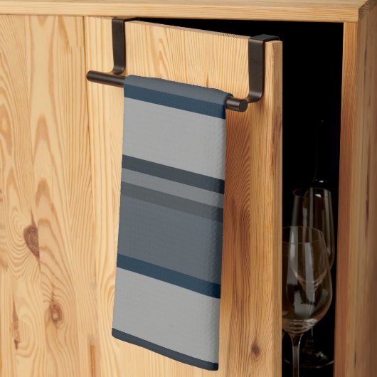 Linge De Cuisine Bleu et gris (Pliage en tiers)