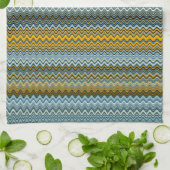 Linge De Cuisine Bleu et Jaune (Plié)