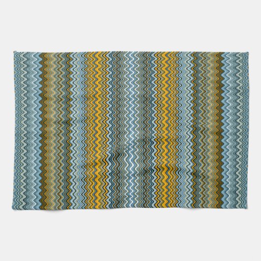 Linge De Cuisine Bleu et Jaune (Horizontal)