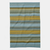 Linge De Cuisine Bleu et Jaune (Vertical)
