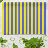 Linge De Cuisine Bleu et jaune (Plié)