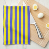 Linge De Cuisine Bleu et jaune (Quart Plié)