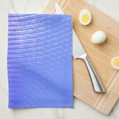 Linge De Cuisine Bleu et orange, ondes sonores motif (Quart Plié)