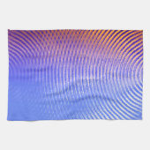 Linge De Cuisine Bleu et orange, ondes sonores motif (Horizontal)