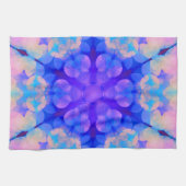 Linge De Cuisine Bleu et rose Gradient Pastel Bubble Art (Horizontal)