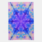 Linge De Cuisine Bleu et rose Gradient Pastel Bubble Art (Vertical)