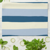 Linge De Cuisine Bleu foncé, Bleu clair et Crème (Plié)