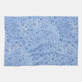 Linge De Cuisine Bleu gouttelettes d'eau (Horizontal)