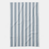 Linge De Cuisine Bleu gris et blanc rayures de bonbons (Vertical)