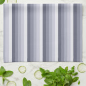 Linge De Cuisine Bleu gris rayures (Plié)