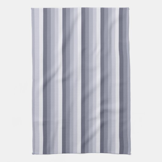 Linge De Cuisine Bleu gris rayures (Vertical)