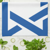 Linge De Cuisine Bleu juif d'étoile de David (Plié)