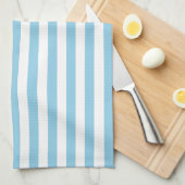 Linge De Cuisine Bleu, Lignes, Motif rayé, Votre Nom (Quart Plié)