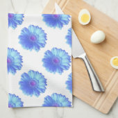 Linge De Cuisine Bleu marguerite (Quart Plié)
