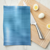 Linge De Cuisine Bleu métallique Aqua (Quart Plié)