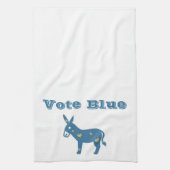 Linge De Cuisine Bleu mou Coeur âne VOTE BLEU (Vertical)