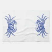 Linge De Cuisine Bleu nautique de style d'artisan d'impression de (Horizontal)