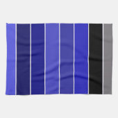 Linge De Cuisine Bleu, noir et blanc (Horizontal)