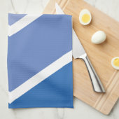 Linge De Cuisine Bleu Ombré Chevron (Quart Plié)