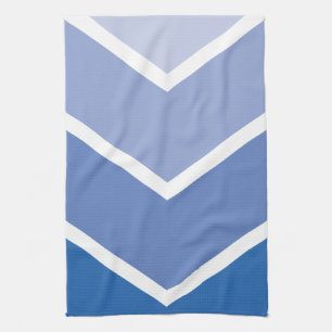 Linge De Cuisine Bleu Ombré Chevron