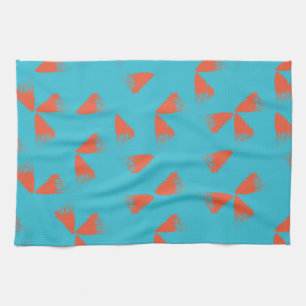 Linge De Cuisine Bleu, orange, dynamique, motif géométrique tendanc
