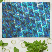 Linge De Cuisine Bleu pâturé, râpe ou effet de brique maigre (Plié)