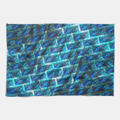 Linge De Cuisine Bleu pâturé, râpe ou effet de brique maigre (Horizontal)