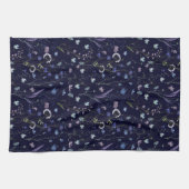 Linge De Cuisine Bleu pourpre joli Fleur sauvage motif floral (Horizontal)
