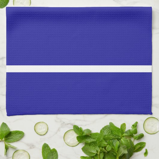 Linge de cuisine Bleu profond Bleu Blancs (Plié)