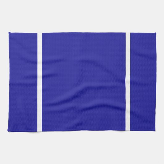 Linge de cuisine Bleu profond Bleu Blancs (Horizontal)