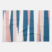 Linge De Cuisine Bleu rose et blanc Abstrait (Horizontal)