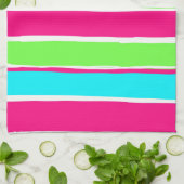 Linge De Cuisine Bleu rose vert (Plié)