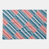 Linge De Cuisine Bleu rouge Blancs (Horizontal)