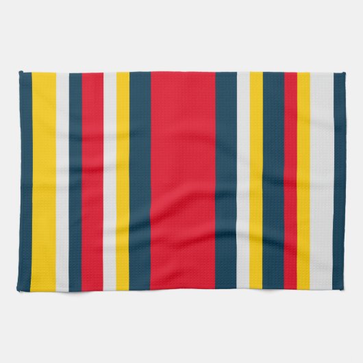 Linge De Cuisine Bleu Rouge Jaune (Horizontal)