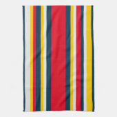 Linge De Cuisine Bleu rouge Jaune Uniforme rayures (Vertical)