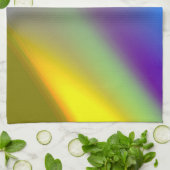 Linge De Cuisine Bleu rouge jaune vert abstrait motif orangpourpre (Plié)