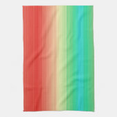 Linge De Cuisine Bleu rouge jaune vert rayures (Vertical)