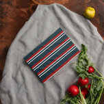 Linge De Cuisine Bleu Rouge uniforme rayures<br><div class="desc">Style de cuisine avec ces rayures uniformes Serviettes de cuisine et partager vos commentaires avec nous. Bon Shopping</div>